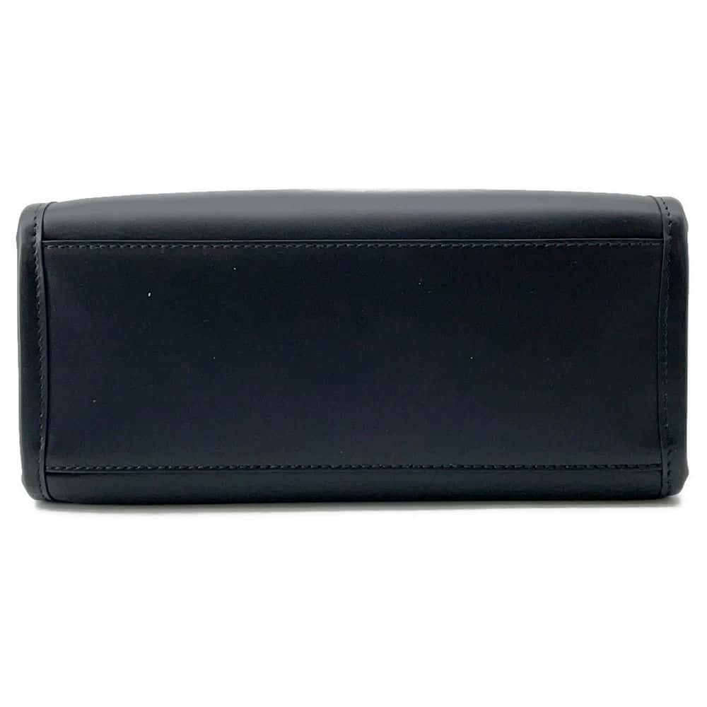 FENDI Sunshine 2WAY Handbag Black 8BH394 Leather Size Small