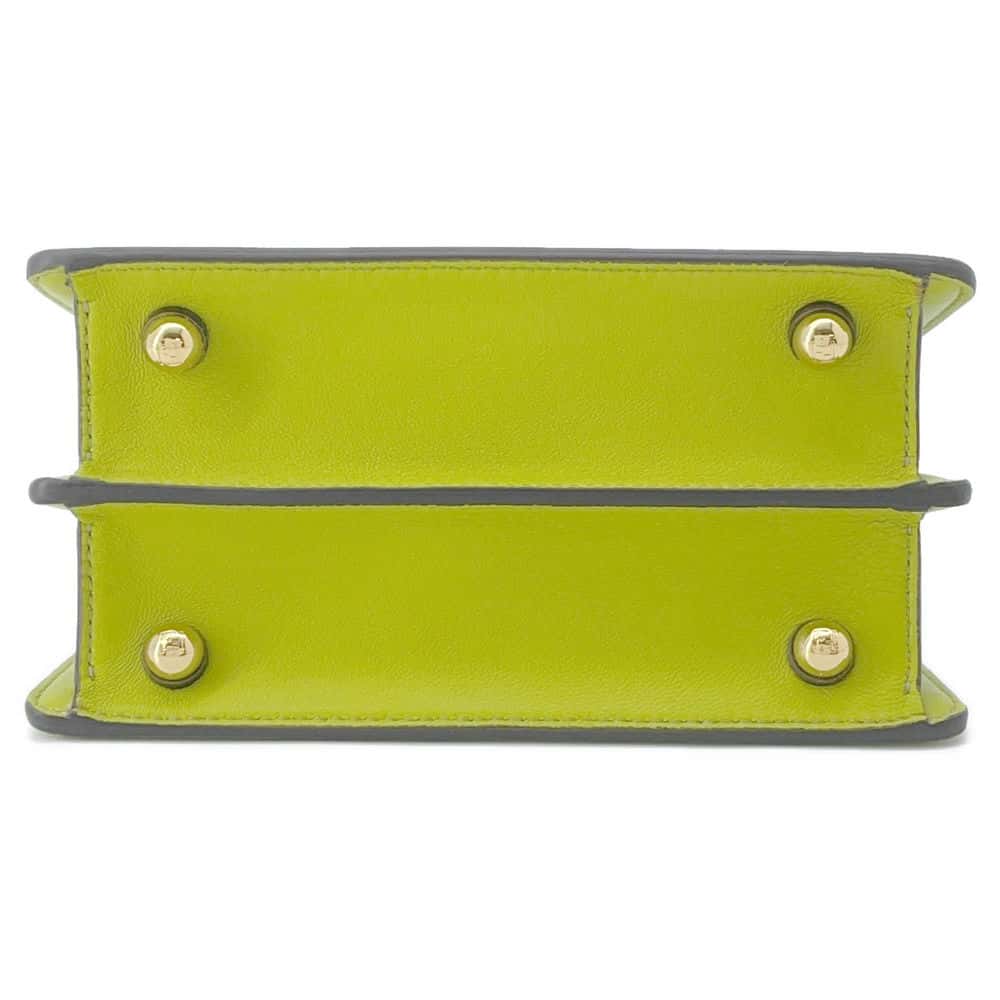 FENDI Peekaboo ISeeU Light Green 8BN335 Leather Size Petit