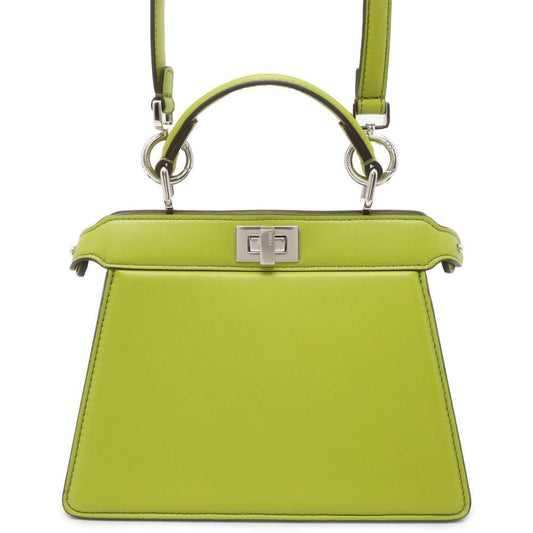 FENDI Peekaboo I See You Petit Green 8BN335 Leather Size Petit