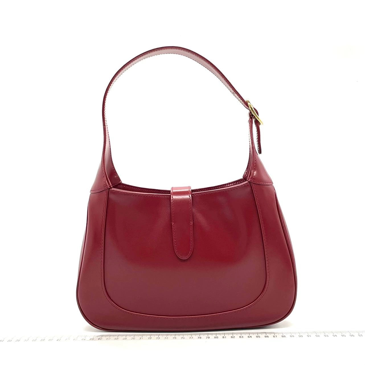 Gucci Jackie 1961 Burgundy Red Leather Bag Small with Adjustable Strap