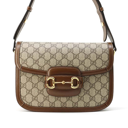 Gucci Leather Canvas Shoulder Bag