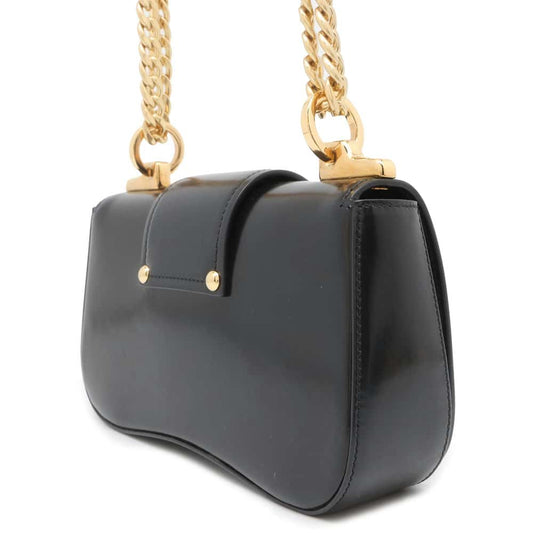 PRADA ChainShoulder Bag Black Leather