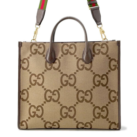 Gucci Leather Canvas Tote