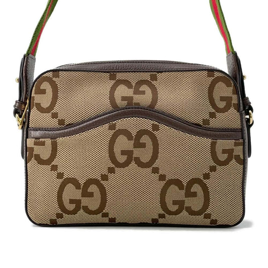 Gucci Leather Canvas Shoulder Bag