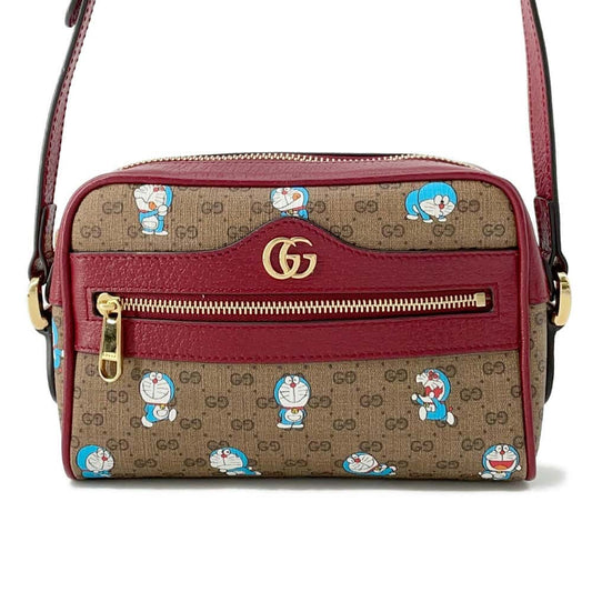 Gucci Leather Canvas Shoulder Bag