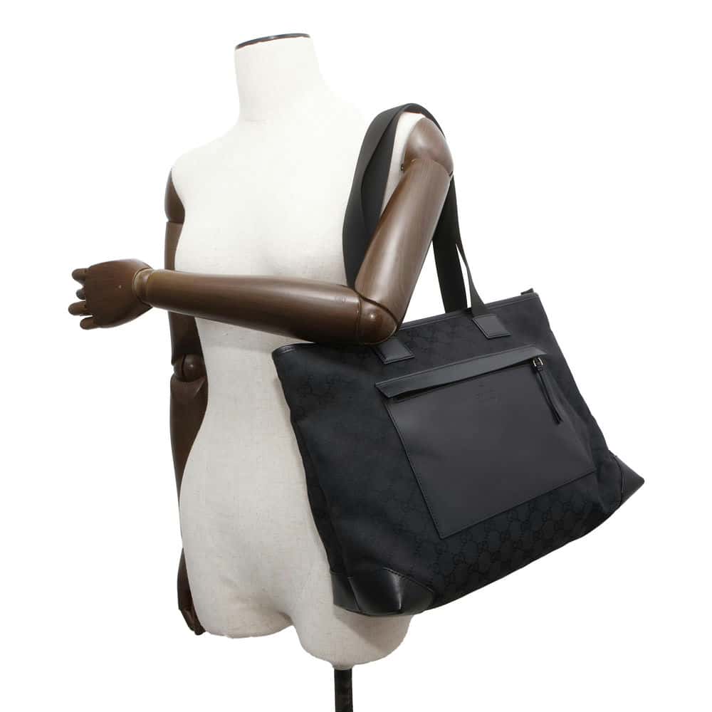 Gucci Leather Canvas Tote