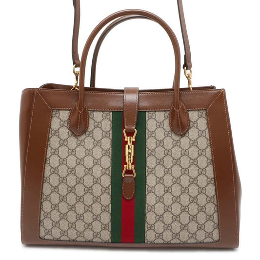 Gucci Leather Canvas Tote