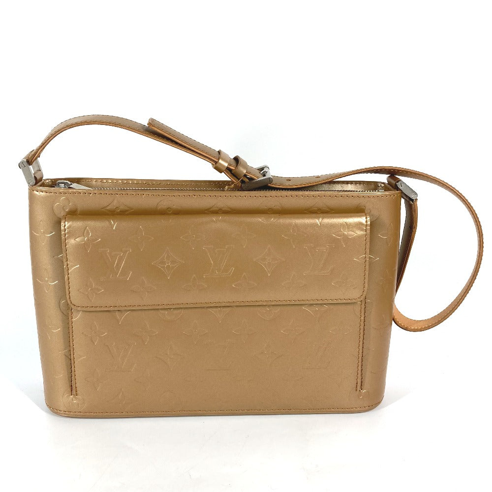 LOUIS VUITTON Shoulder Bag Monogram mat leather gold Monogram mat Alston Women