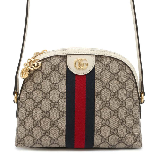 Gucci Leather Canvas Shoulder Bag
