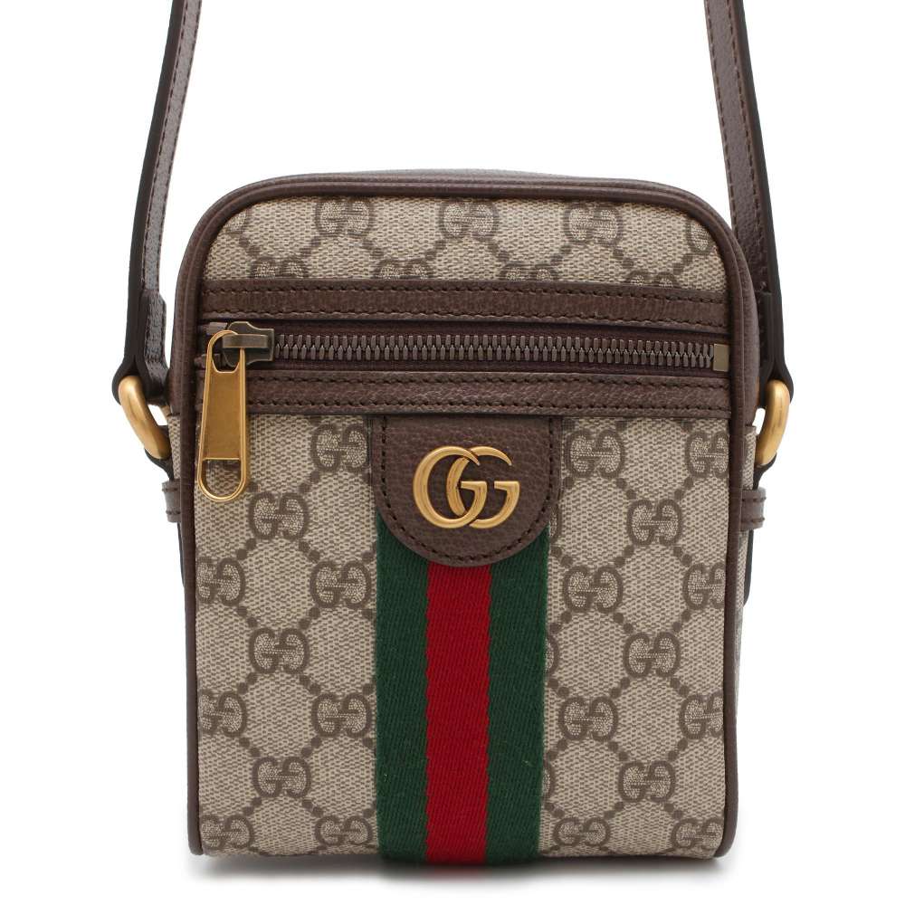 Gucci Leather Canvas Shoulder Bag