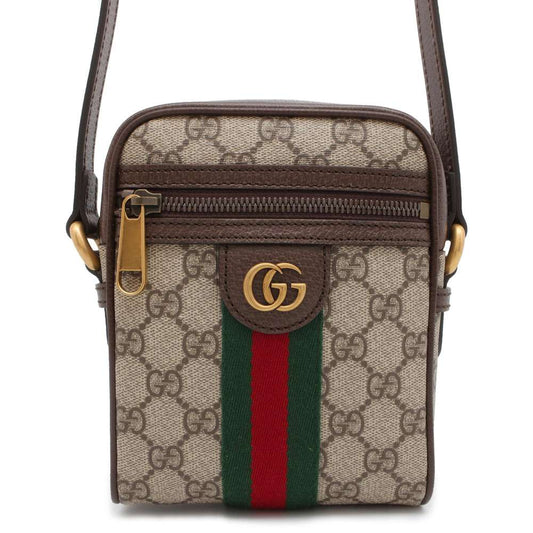 Gucci Leather Canvas Shoulder Bag