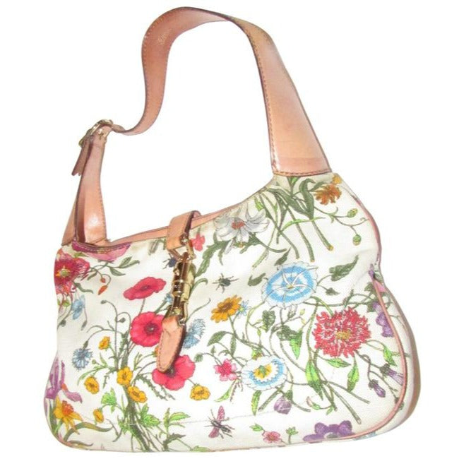 Gucci Leather Canvas Shoulder Bag
