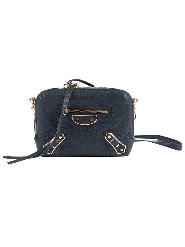 Luxury Balenciaga Trending 2026 Metal Reporter Mini Cross Bag Navy