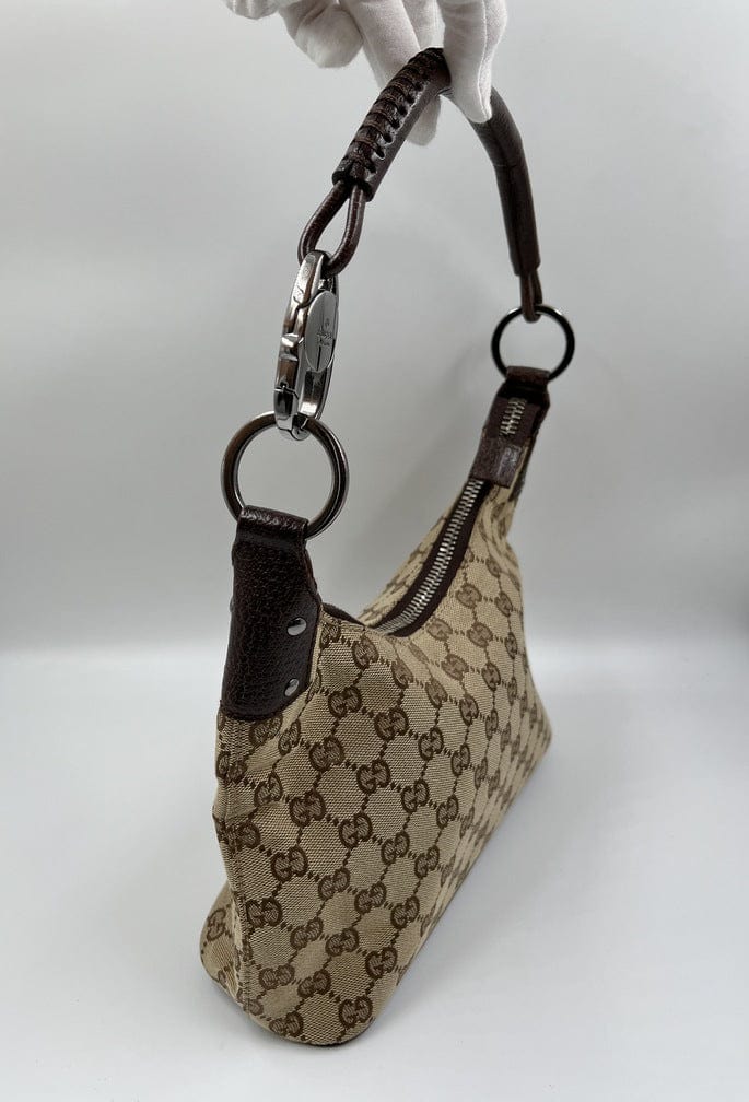 Gucci Leather Canvas Shoulder Bag Style 11