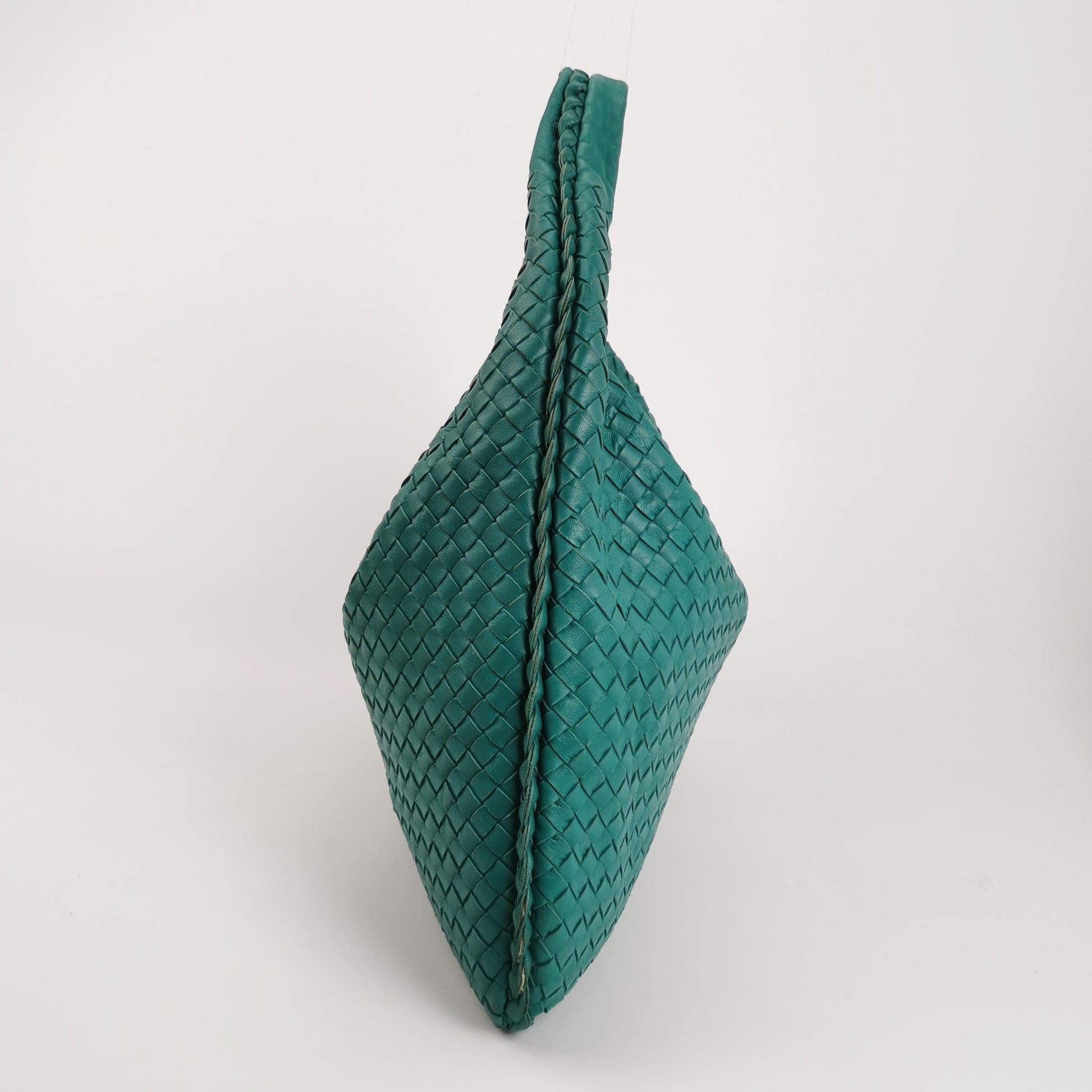 Bottega Veneta Veneta Hobo Large Teal Green 47cm Lambskin Leather