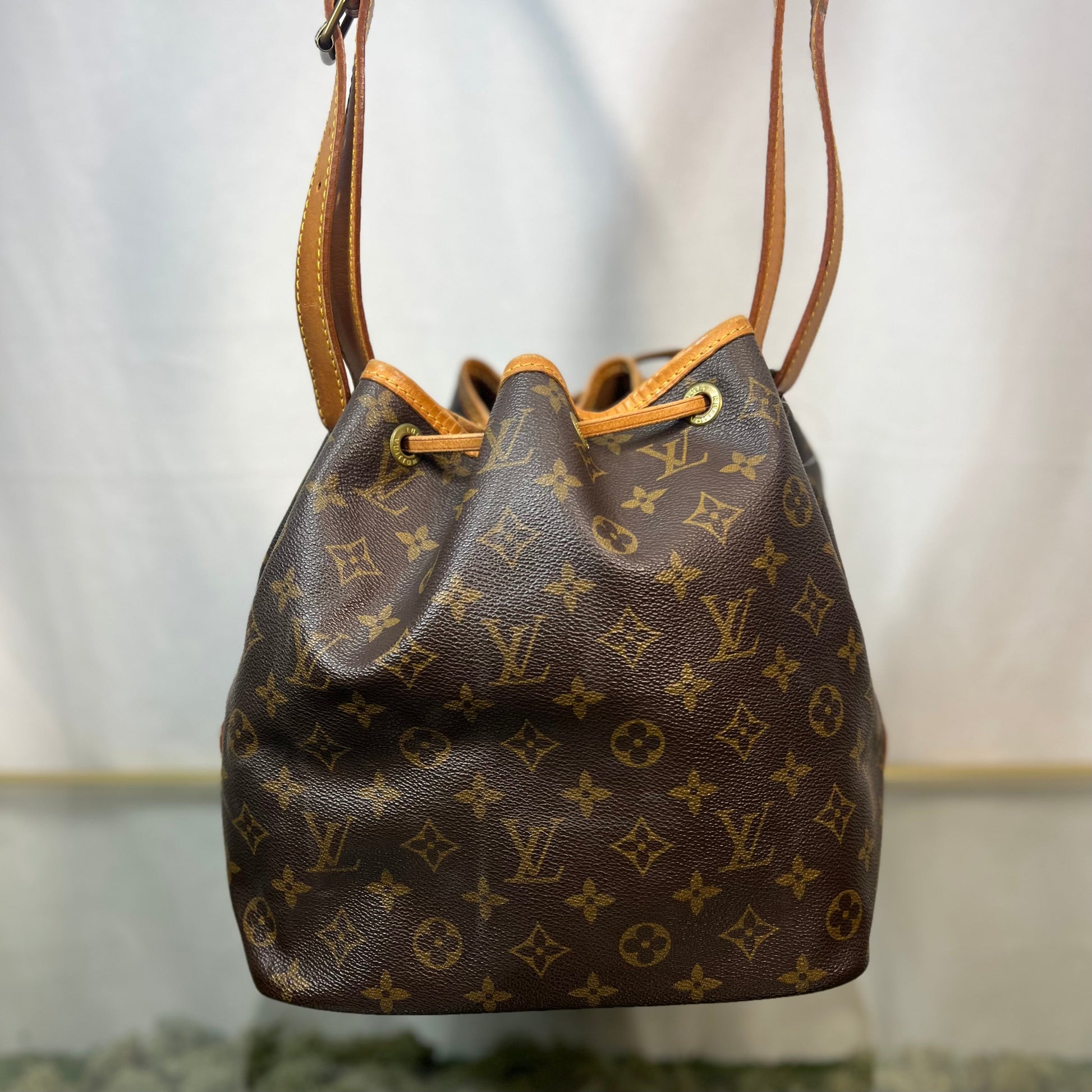 LOUIS VUITTON Noe Brown Monogram Canvas Bucket Bag
