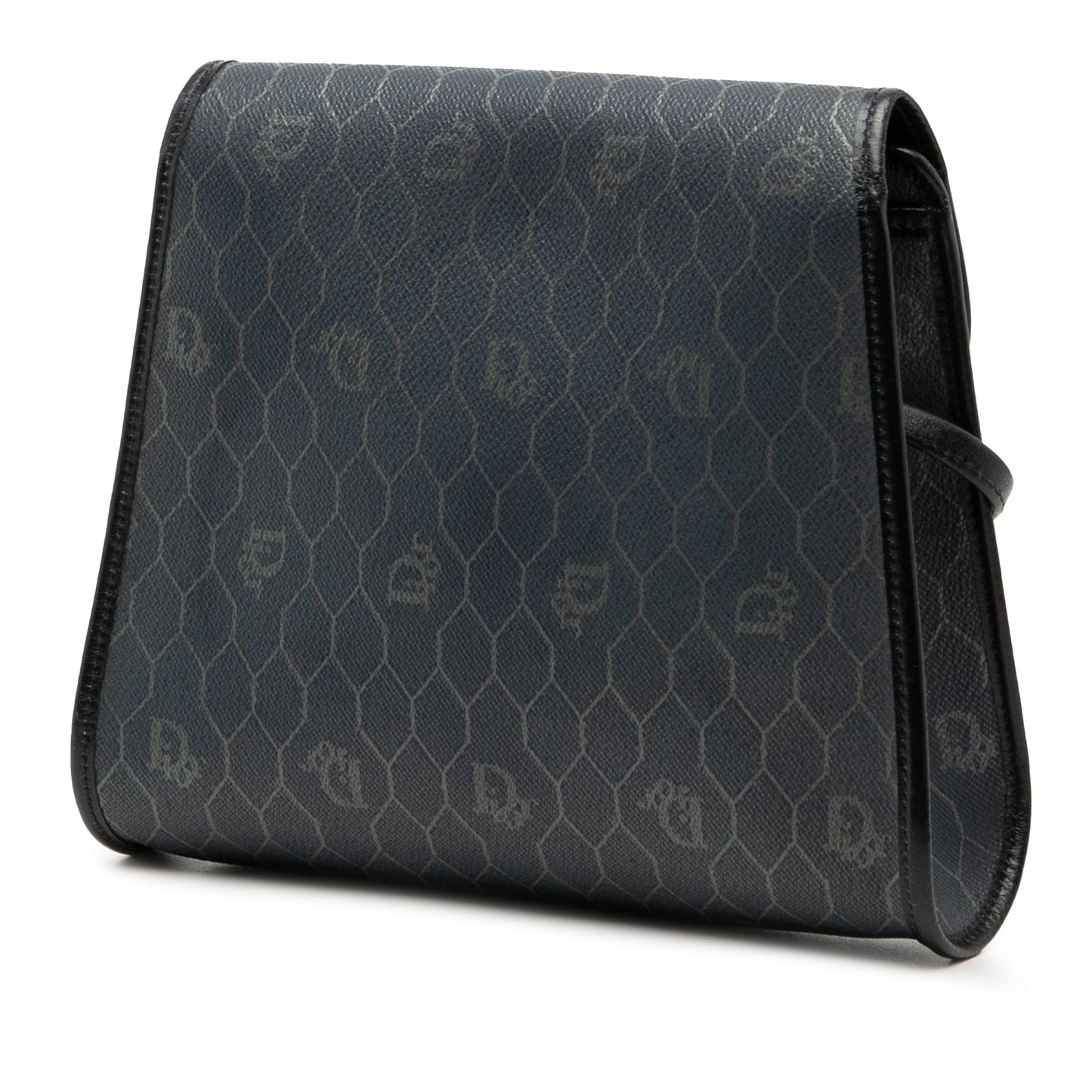 Blue Dior Honeycomb Coated Canvas Crossbody