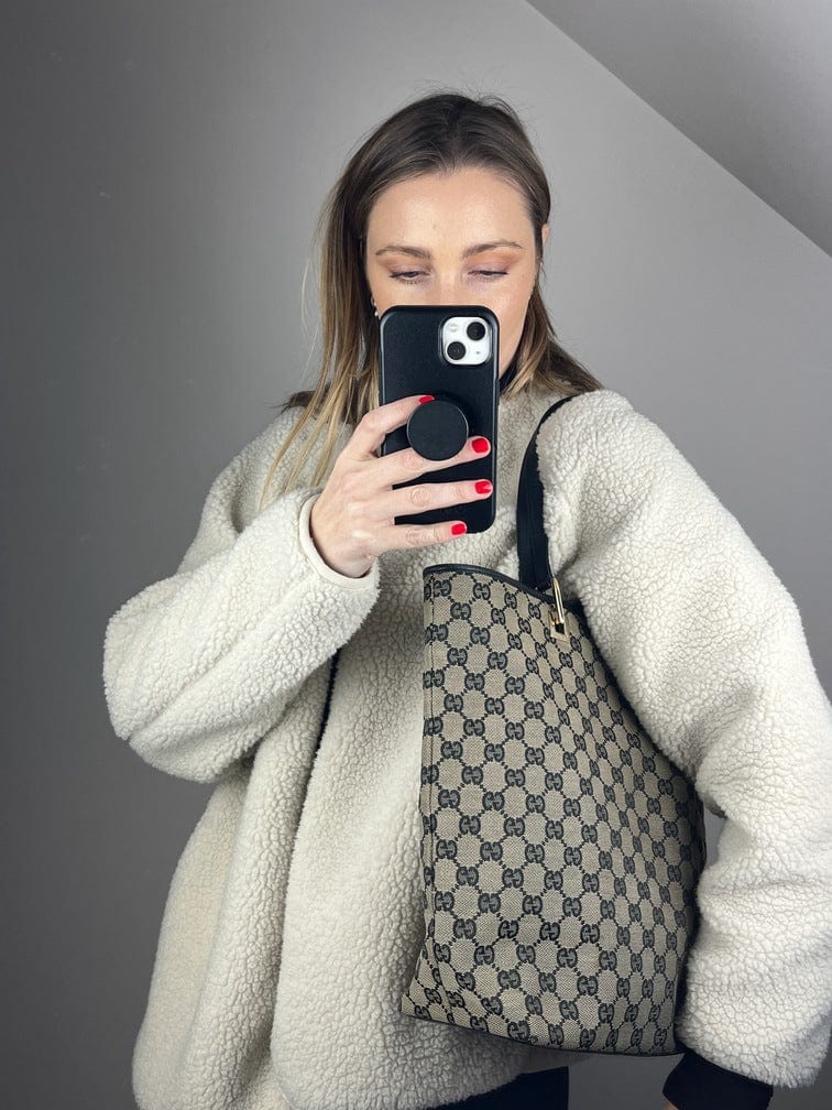 Gucci Leather Canvas Tote Style 26