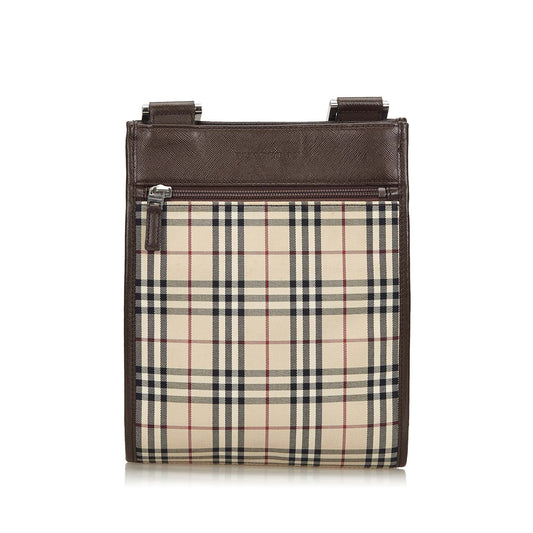 Burberry Brown Ho Check Nylon Crossbody Bag United Kingdom