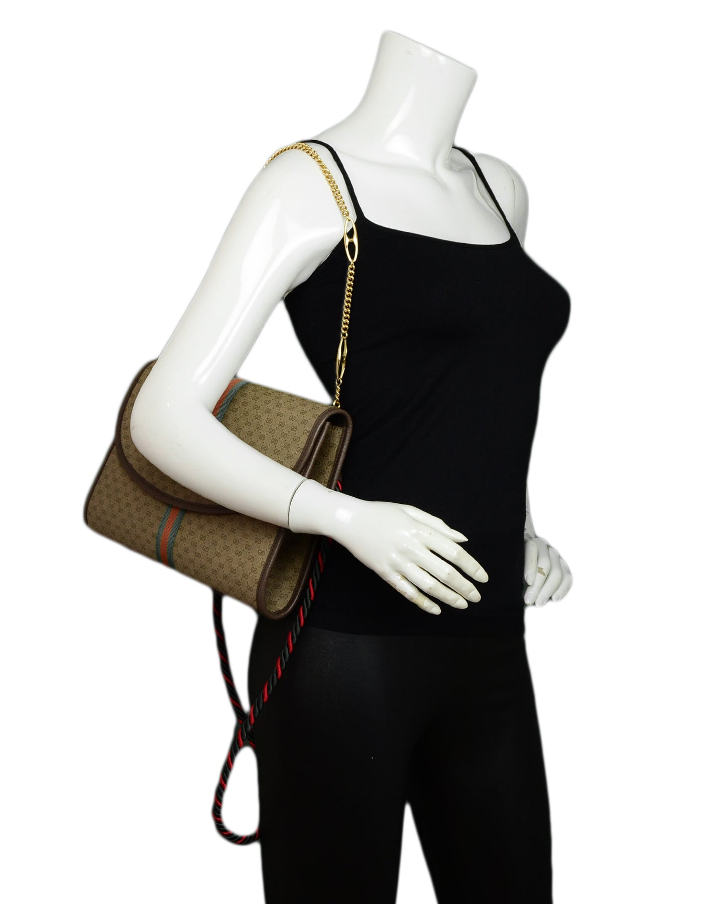 Gucci Monogram Web Medium Rajah Shoulder/Crossbody Bag