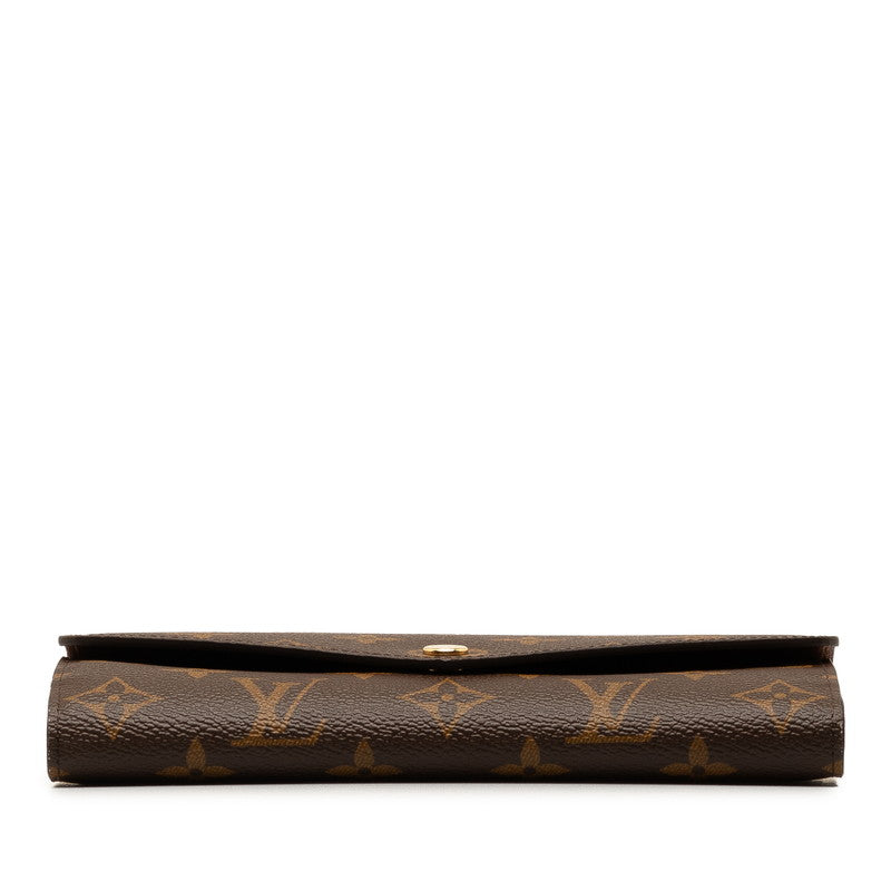 Louis Vuitton Monogram Portefolio Sarah Long Wallet M60531 Brown PVC Leather Louis Vuitton