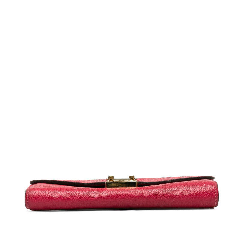Louis vuitton Monograms M62459 Long Wallet Leather Fridge Pink