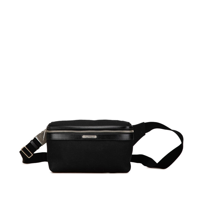Saint Laurent City Canvas Leather Waist Bag