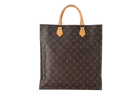 LOUIS VUITTON SAC PLAT TOTE HAND ( ) MONOGRAM BROWN GOLD HARDWARE NO DUST COVER