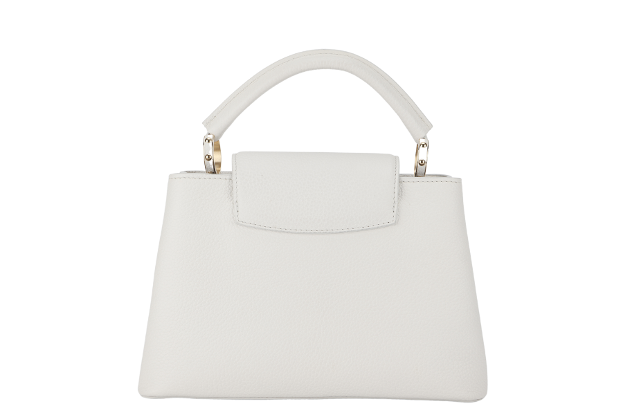 LOUIS VUITTON CAPUCINES BB TAURILLON LEATHER ( ) GOLD HARDWARE WITH STRAPS AND DUST COVER Handbag