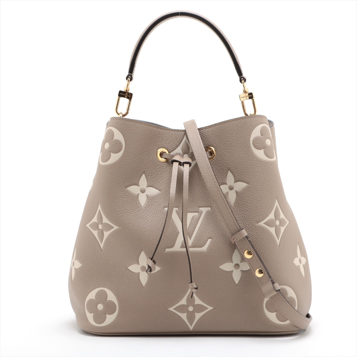 Louis Vuitton Tourterelle Bicolour Monogram Empreinte Leather NeoNoe MM Rented Out