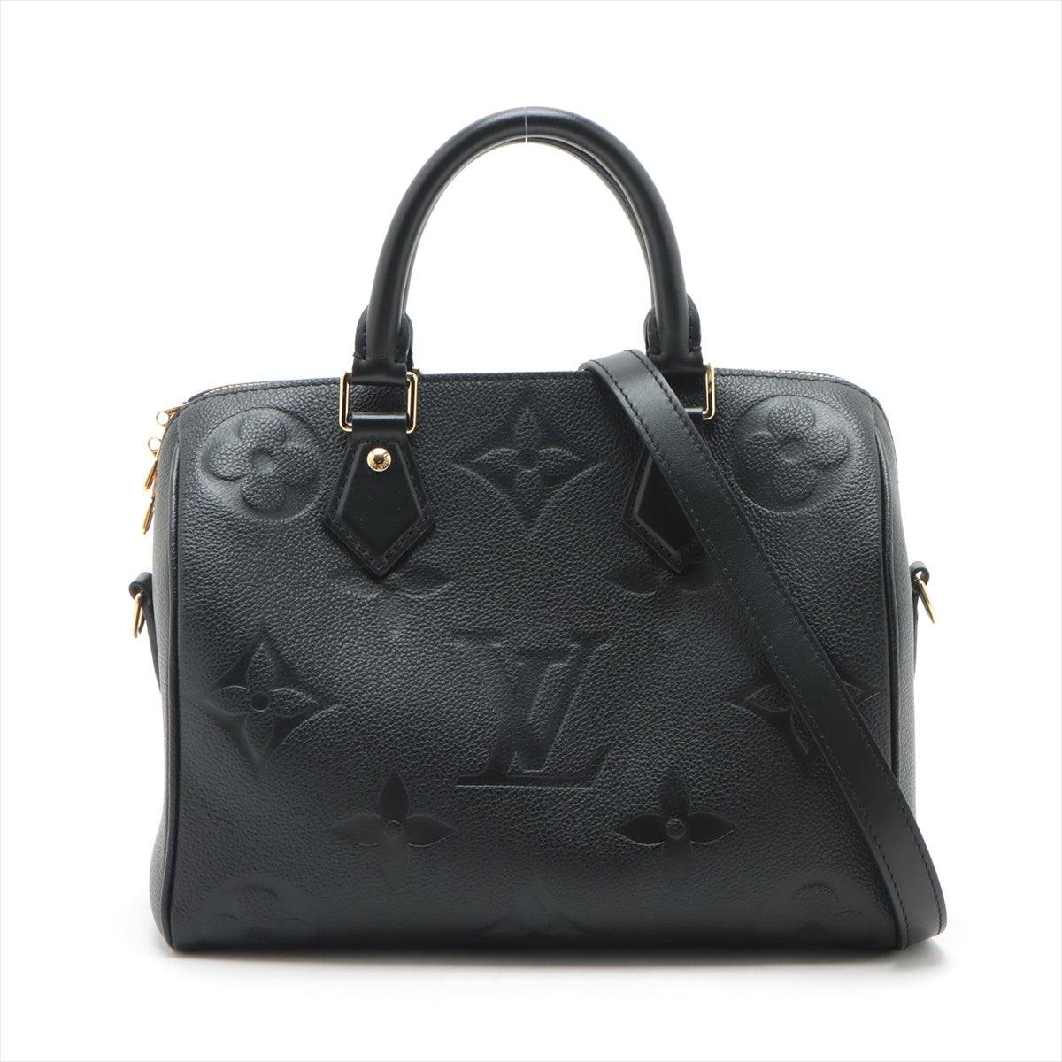 Louis Vuitton Noir Monogram Empreinte Leather Speedy bandouliere 25 Clearance Sale