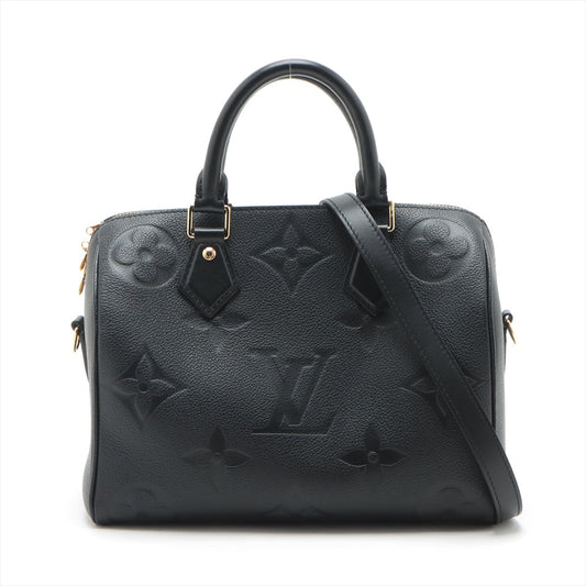 Louis Vuitton Noir Monogram Empreinte Leather Speedy bandouliere 25 Clearance Sale