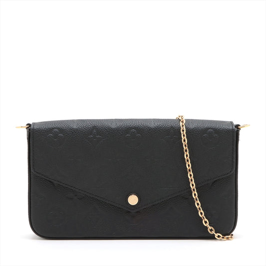 Louis Vuitton Noir Monogram Empreinte Leather Felicie Pochette Clearance Sale