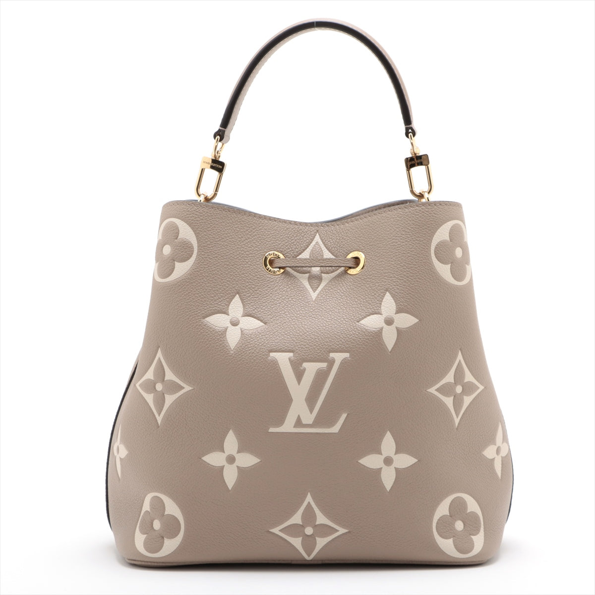 Louis Vuitton Tourterelle Bicolour Monogram Empreinte Leather NeoNoe MM Rented Out