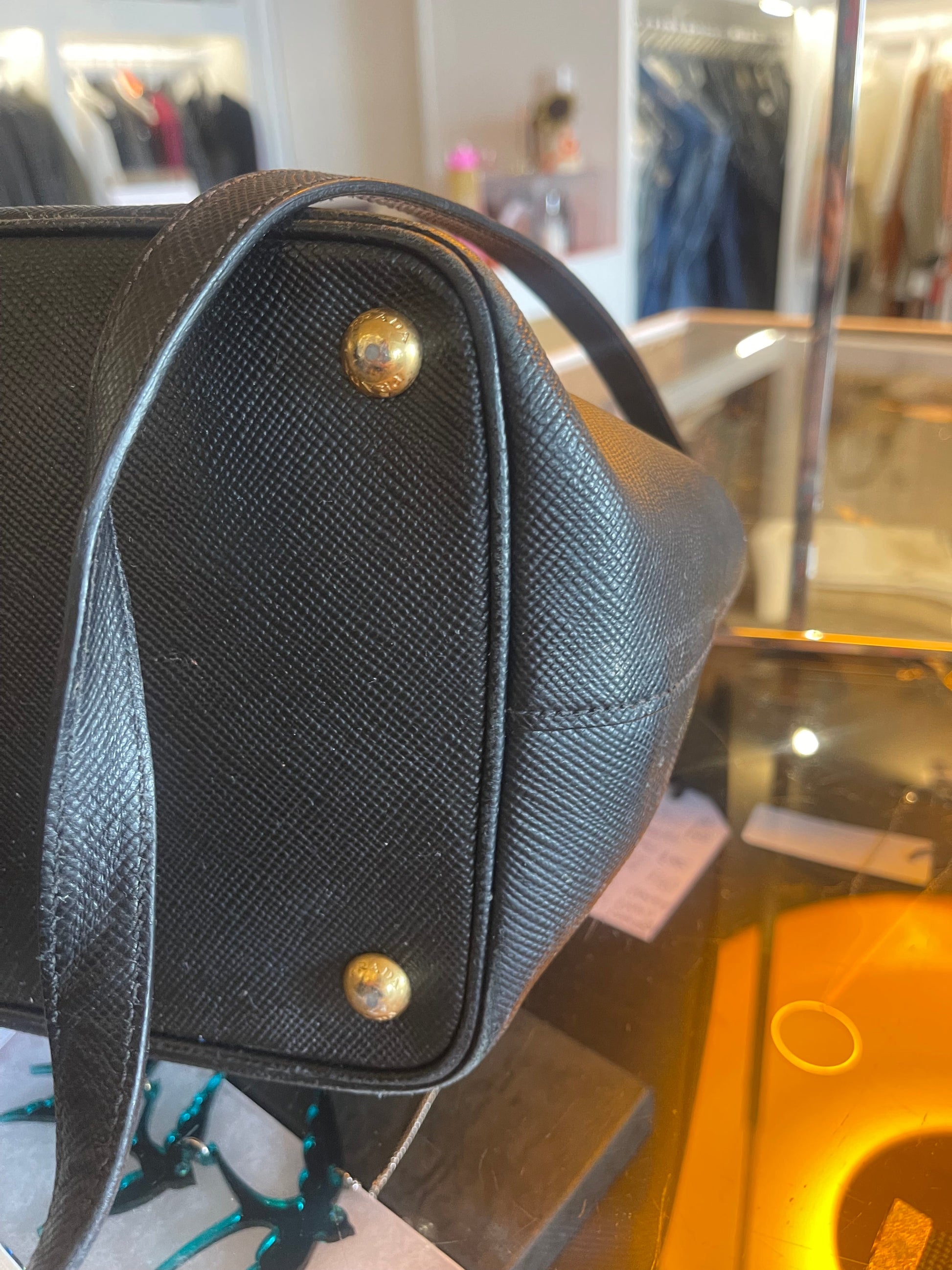 Prada Saffiano Front Pocket Tote Bag