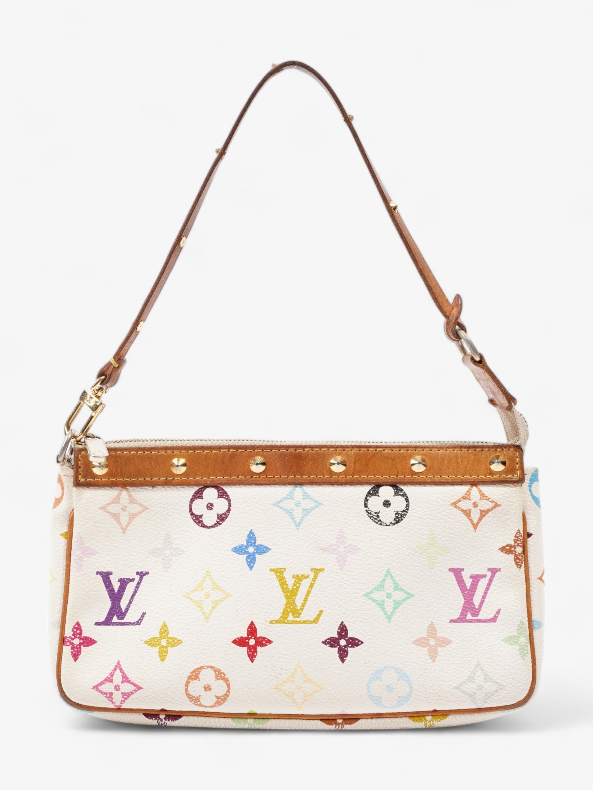Louis Vuitton Pochette Accessoires White / Multicolour Coated Canvas