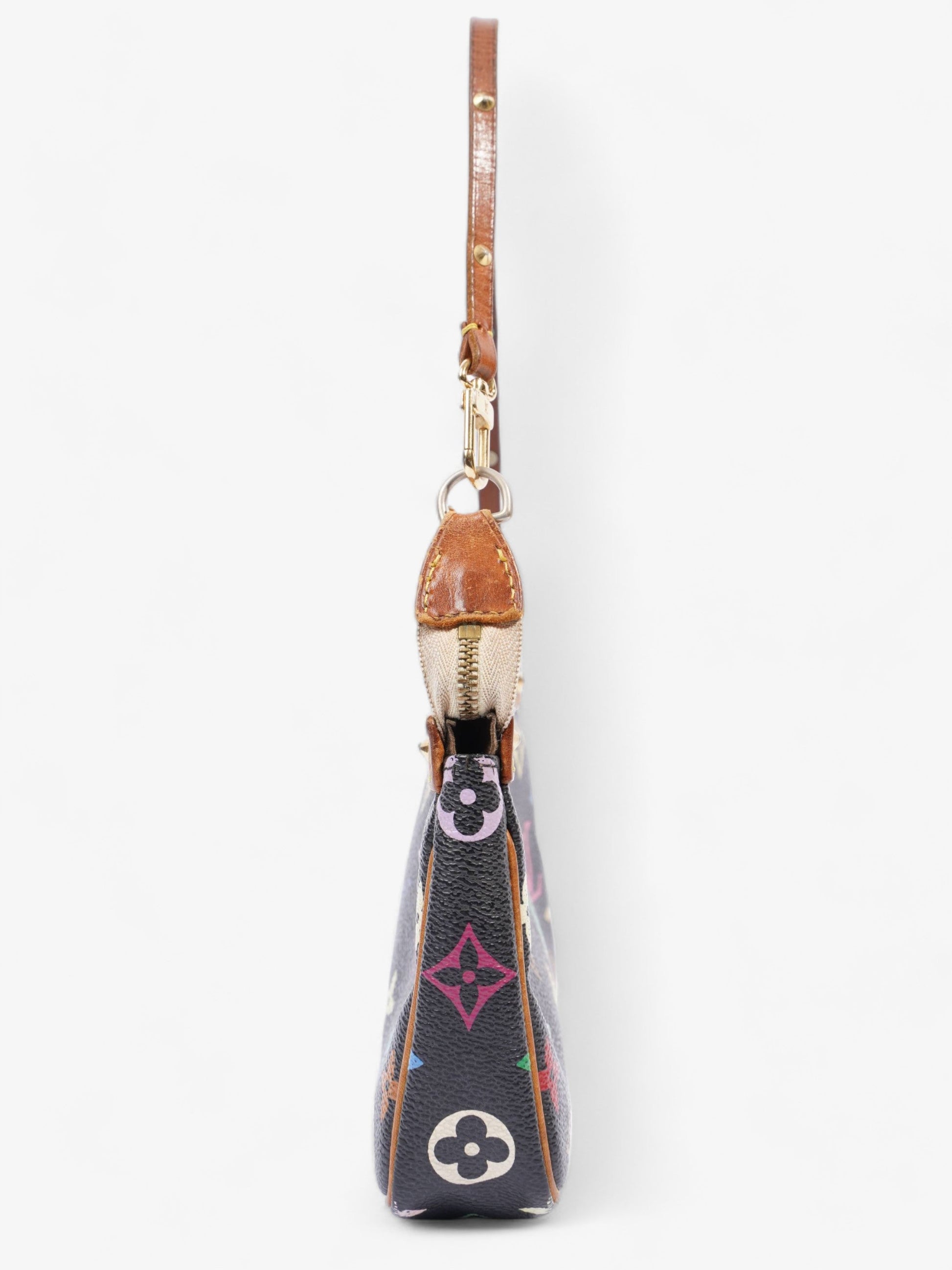 Louis Vuitton Pochette Accessoires Black / Multicolour Coated Canvas