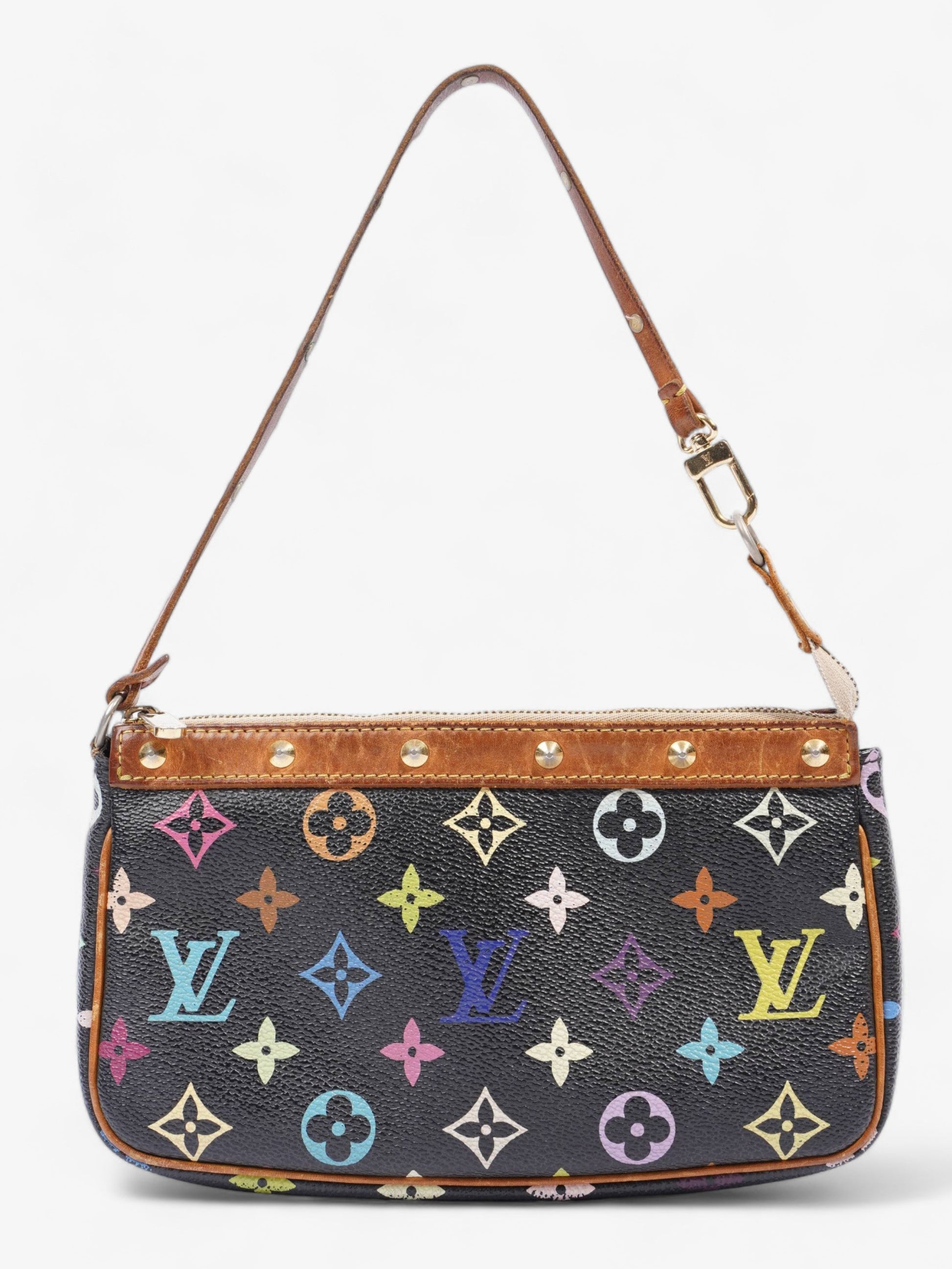 Louis Vuitton Pochette Accessoires Black / Multicolour Coated Canvas