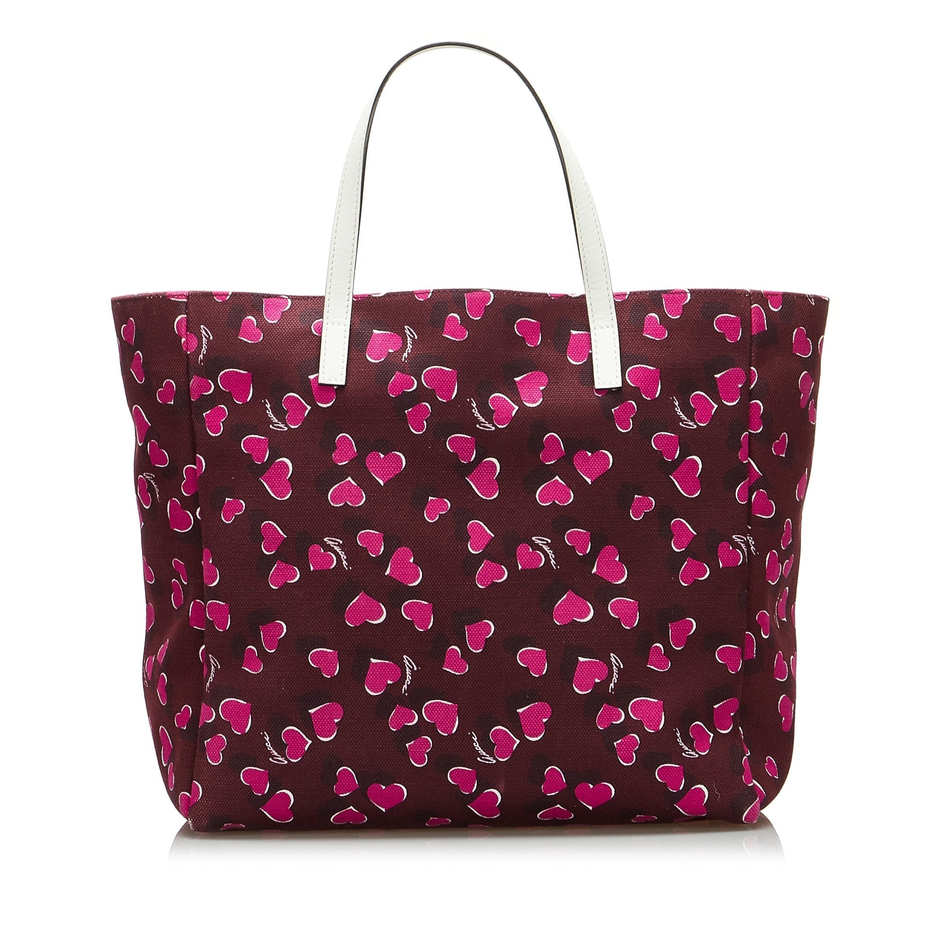Gucci Red Leather Canvas Tote Style 5