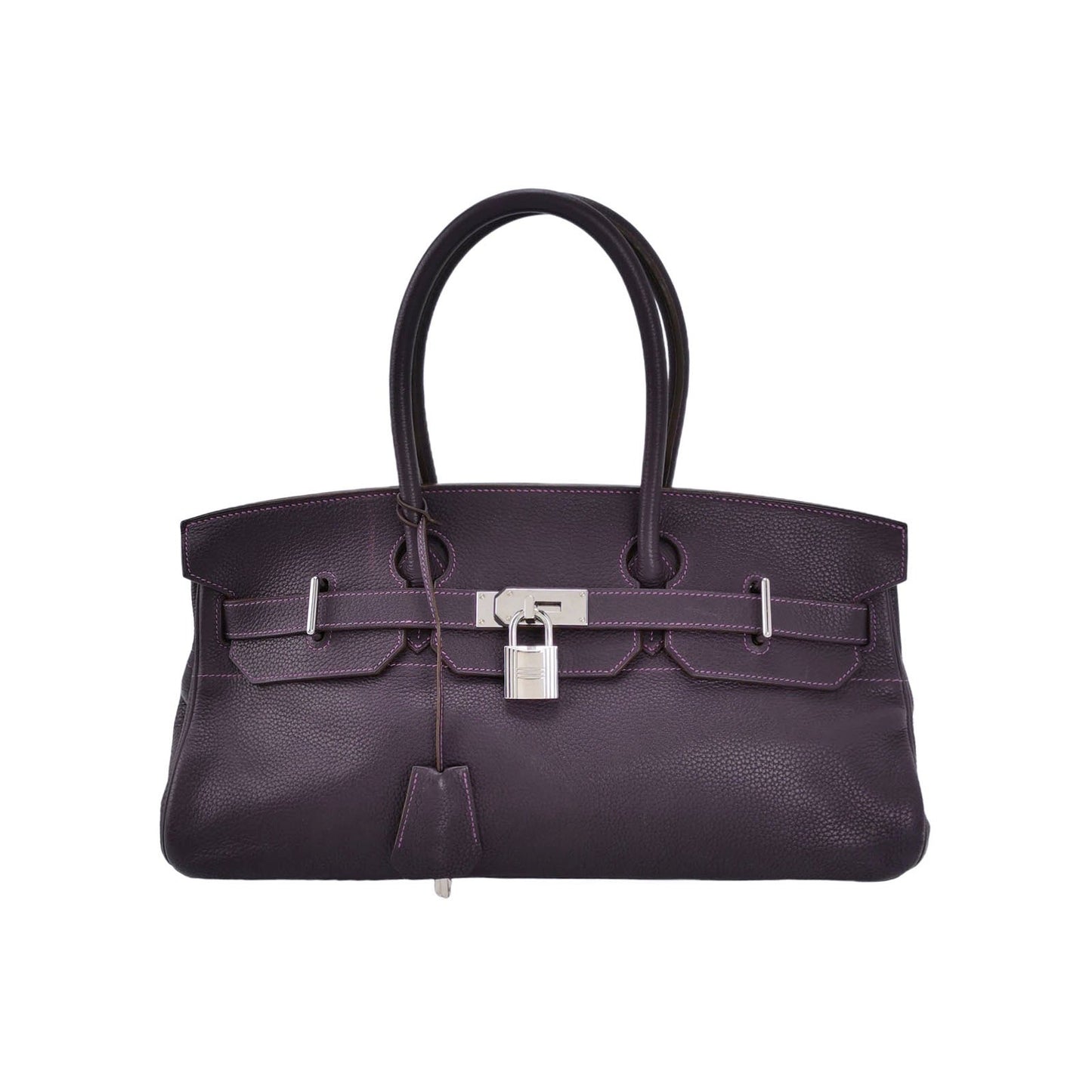 Hermes Shoulder Birkin 42 HSS Special Order Togo Cassis Violet Anemone Interior Hardware 2009