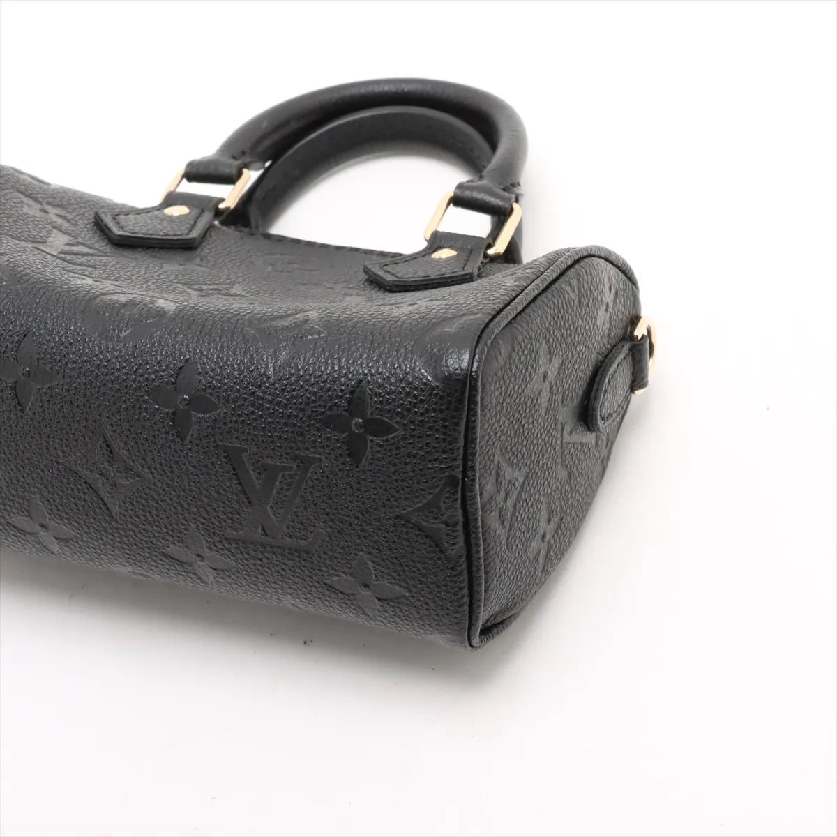 Louis Vuitton Noir Monogram Empreinte Leather Nano Speedy Clearance Sale