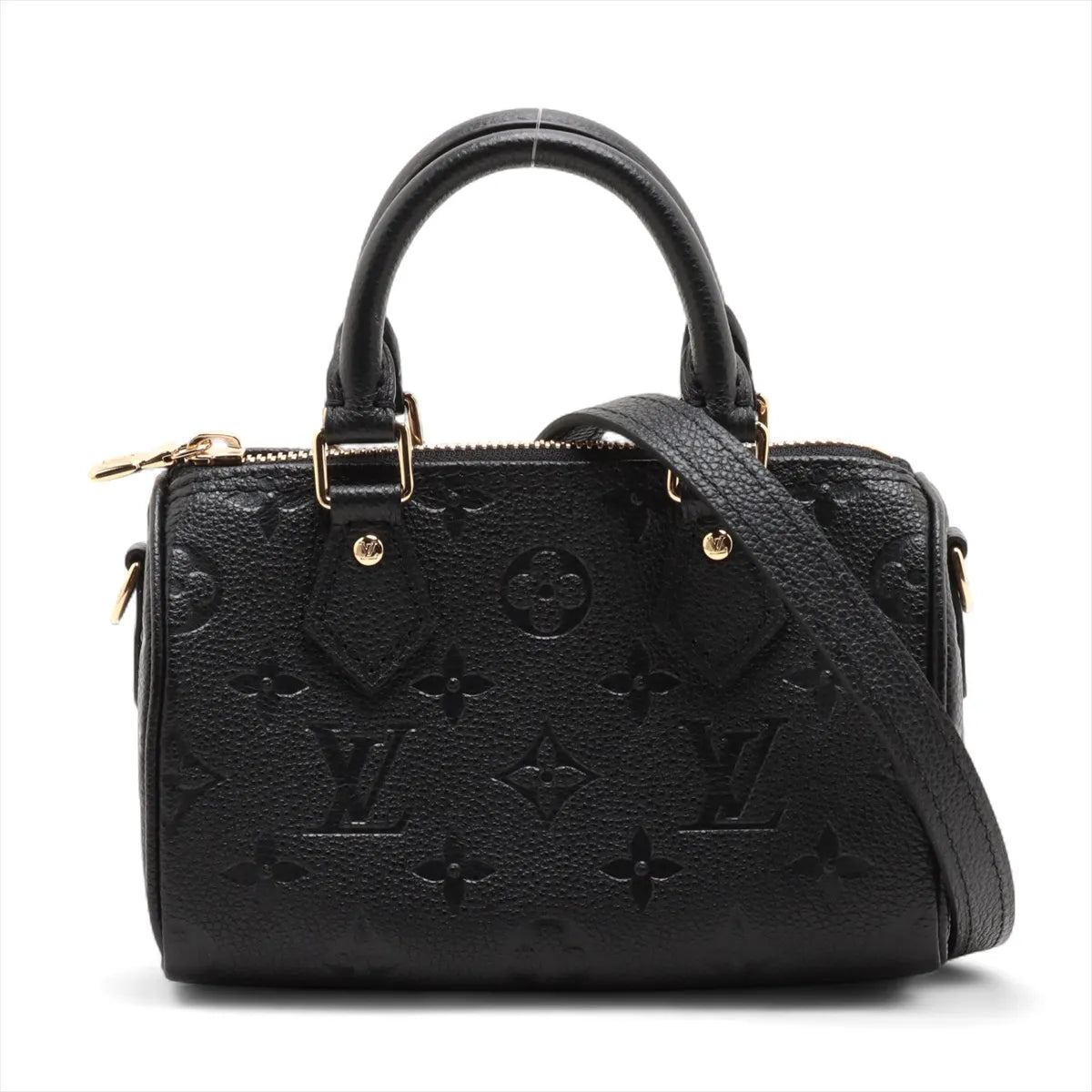 Louis Vuitton Noir Monogram Empreinte Leather Nano Speedy Clearance Sale