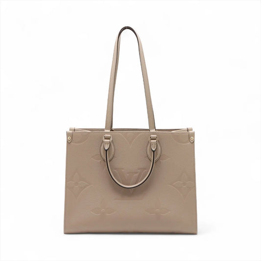 Louis Vuitton Beige Monogram Empreinte Leather OnTheGo MM Clearance Sale