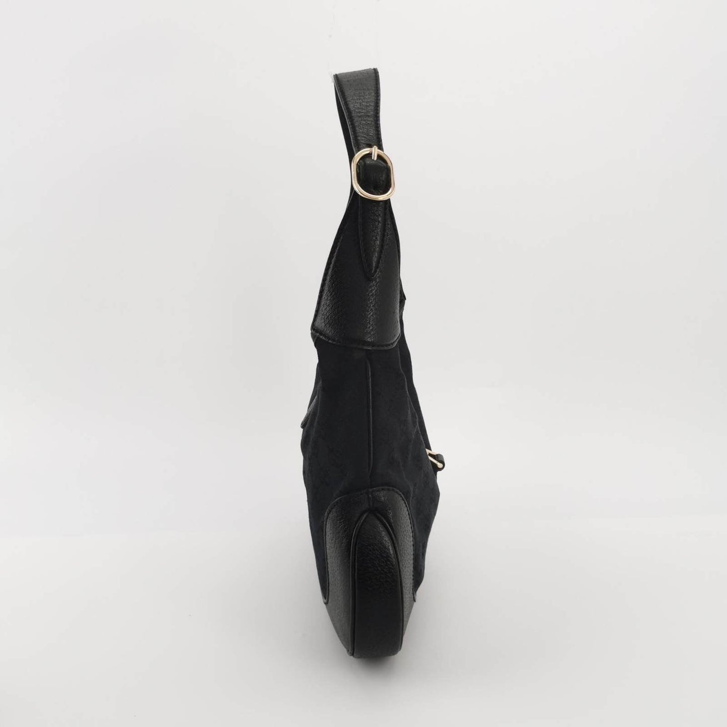 Gucci Jackie 1961 Small Monogram Canvas and Leather Bag Black