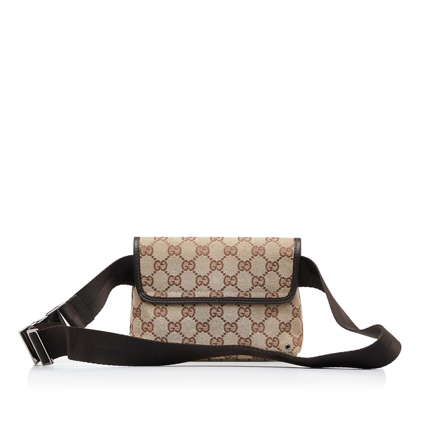 Gucci Jackie Brown Leather Canvas Crossbody
