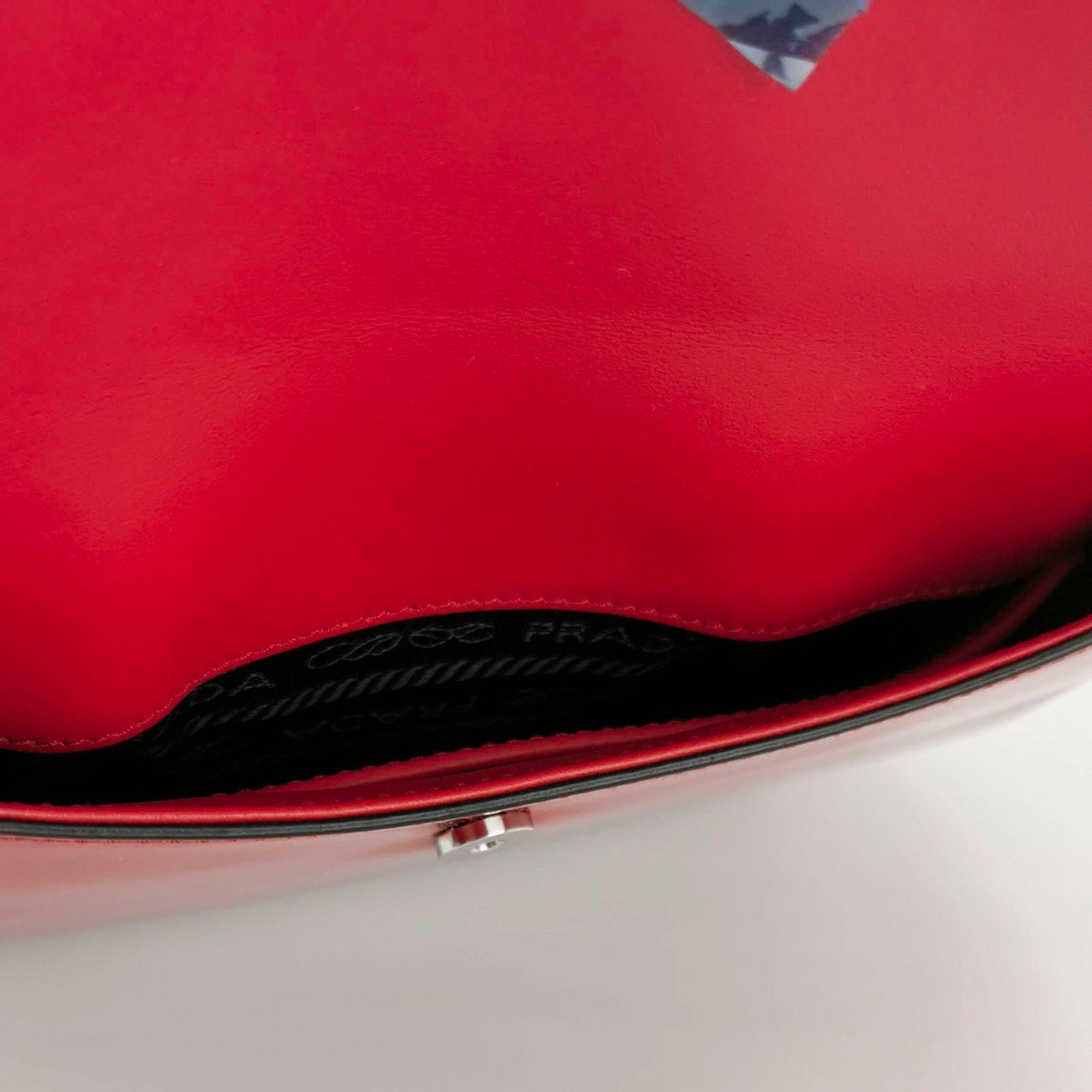Prada Cleo Flap Red Leather Small Shoulder bag