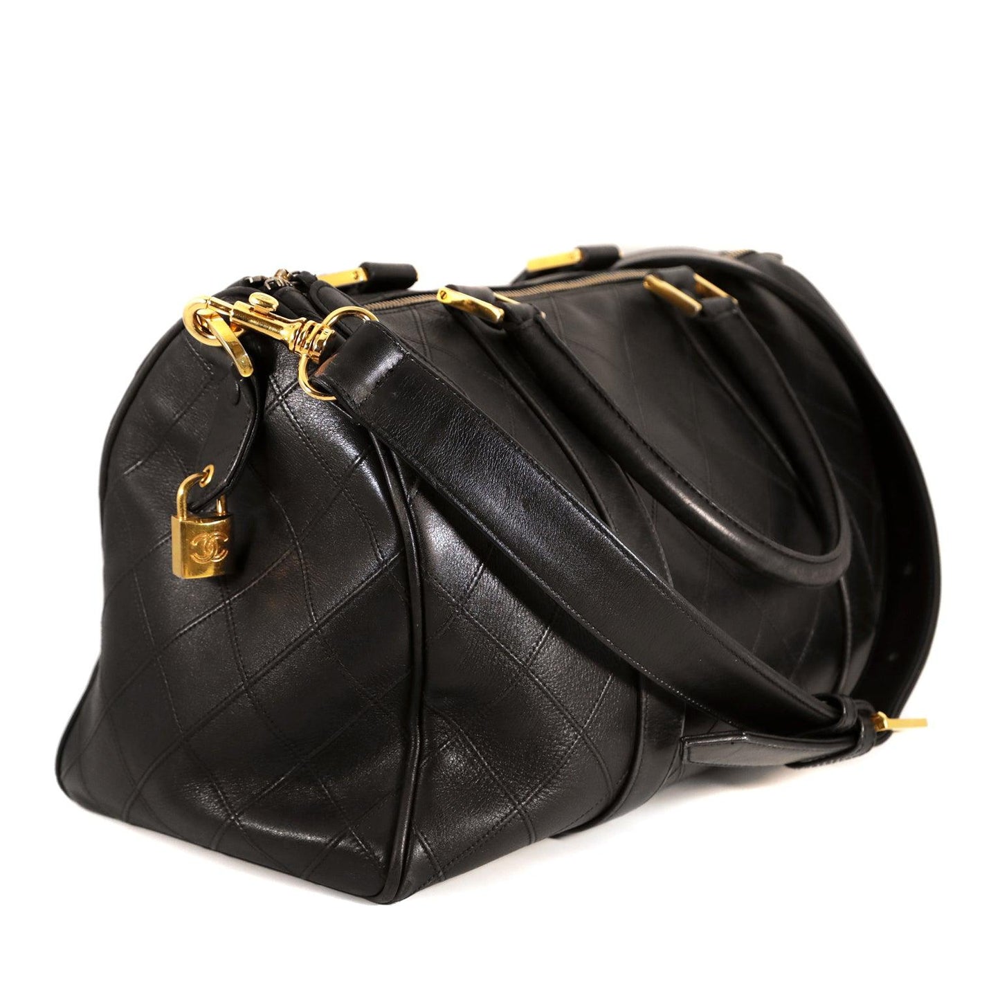 Chanel Black Leather Speedy Bag
