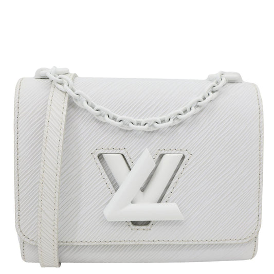 LOUIS VUITTON Twist PM Epi Leather Chain Shoulder Bag White