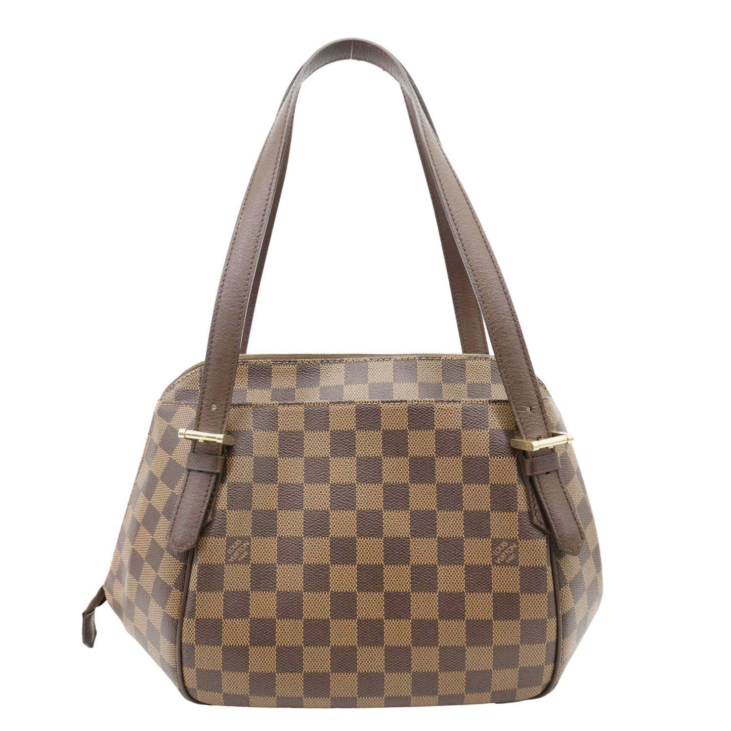LOUIS VUITTON Belem MM Damier Ebene Shoulder Bag Brown