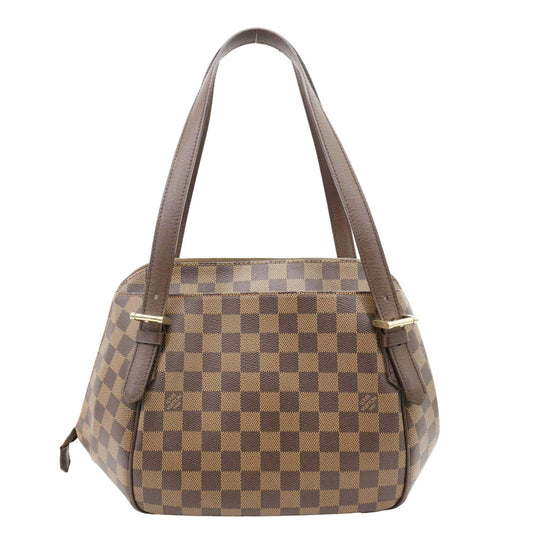 LOUIS VUITTON Belem MM Damier Ebene Shoulder Bag Brown